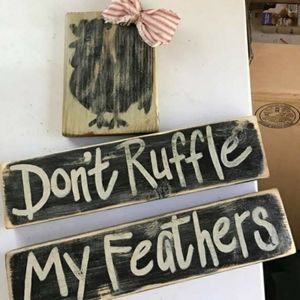 Hand painted 3 pc. wall art